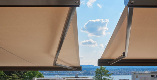 Sonnenschutz hat Priorität: Ein aussenliegender Sonnenschutz soll an Sommertagen die Überhitzung von Räumen verhindern. (Bild: Schenker Storen)